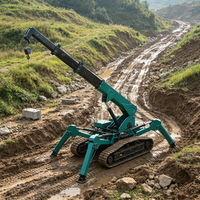 Mini-grue araignée de type chenillé avec une capacité de levage de 5 tonnes pour les opérations de levage dans les couloirs étroits et sur les chantiers confinés