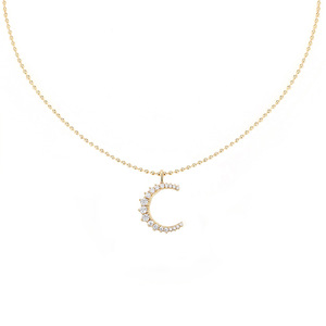 Collana con ciondolo a forma di luna piccola per donna, stile vintage, gioielli minimalisti alla moda, idea regalo - Product Image 6
