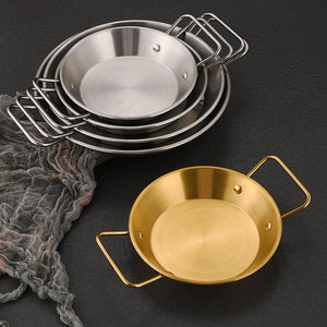Olla Moderna Plana y Gruesa <span class=keywords><strong>de</strong></span> Acero Inoxidable Dorado Antiadherente <span class=keywords><strong>para</strong></span> Mariscos y Aperitivos, con Dos Asas, Universal <span class=keywords><strong>para</strong></span> Estufa <span class=keywords><strong>de</strong></span> <span class=keywords><strong>Gas</strong></span>, <span class=keywords><strong>para</strong></span> Ramen - Product Image 5