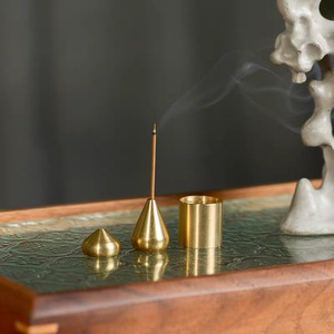 BECORA - Porta <span class=keywords><strong>Incienso</strong></span> de Latón Mini, Duradero y Portátil, Quemadores de <span class=keywords><strong>Incienso</strong></span> en Barra, Aromaterapia, Decoración Aromática para <span class=keywords><strong>el</strong></span> Hogar, Oficina, Yoga - Product Image 3