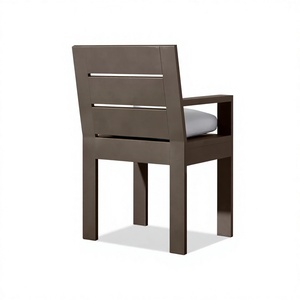 Sillón de aluminio para comedor exterior, resistente a la intemperie, con recubrimiento en polvo, para jardín, ideal para hoteles y resorts modernos. - Product Image 4