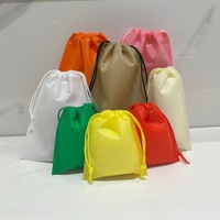 Sac de rangement anti-poussière non tissé personnalisé avec logo, pochette réutilisable à cordon pour voyage et accessoires, vente en gros