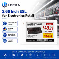 LEEKA ESL - Etiqueta Electrónica de Precio para Estante, Impermeable, con Pantalla de Tinta Electrónica de 2.4 GHz, Wifi, 2.66 Pulgadas, para Supermercado