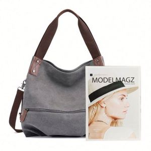 Bolso de Lona de Moda, Bolso Bandolera, Bolso de Mensajero, Bolso Tote Informal para Mujer - Product Image 5