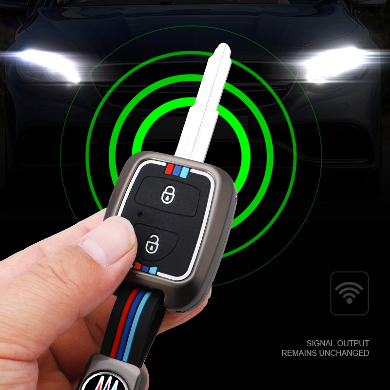 Zinc Alloy Metal   Silicon Car Key Case Cover with Keyring Compatible with Foton Vehicles - OEM FOT-