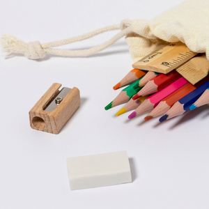 Set de Bolsas de Algodón Ecológicas Promocionales, Cuaderno de Papel Kraft, Lápices de Colores, Bloc de Dibujo para Niños, Material de Papelería para la Creatividad Infantil - Product Image 5