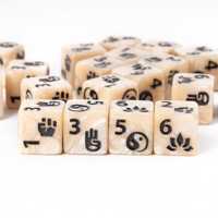 Pour Udixi personnalisable polyédrique D6 dés Beige perle Bagua acrylique pour mdn RPG jeux de société et Collection de jeux de Table
