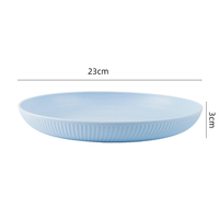 Assiettes de vaisselle réutilisables haute température sans BPA Vaisselle écologique Assiettes saines en PP 8 pièces Assiettes en plastique réutilisables