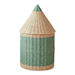 Cesta de almacenamiento tejida con forma de lápiz, organizador de juguetes a prueba de polvo con tapa para habitación de niños, uso doméstico - Product Image 4