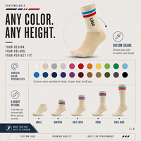 Chaussettes de sport en coton jacquard avec logo, design rayé personnalisé, chaussettes de course respirantes, chaussettes de sport athlétiques
