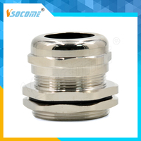 Échantillon Gratuit Presse-étoupe Électrique Industriel en Laiton Nickelé M8 M12 M14 M10 pour Câble Basse Tension, Filetage Métrique, Petite Taille, IP68