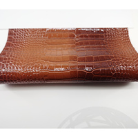 Cuir artificiel PVC effet crocodile brillant, résistant à l'eau, pour portefeuilles, sacs et ceintures pour hommes, bicolore, prêt à être expédié