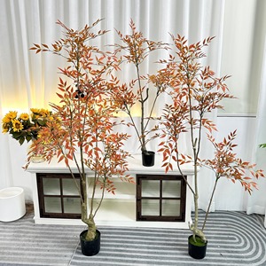 Paradis nordique 120cm décor à la maison oiseau bonsaï vert arbre en plastique artificiel intérieur et jardin décorations en gros - Product Image 6
