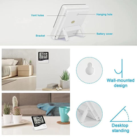 Termómetro Higrómetro Digital para el Hogar, Medidor de Humedad para Interiores y Exteriores con Monitor de Temperatura para Invernadero, Terrario, Incubadora