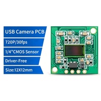 Module de caméra USB miniature 12*12mm, capteur CMOS 1/4 pouce, 720P 1280*720 30fps JPEG UVC OTG DC5V, carte de caméra pour vision industrielle