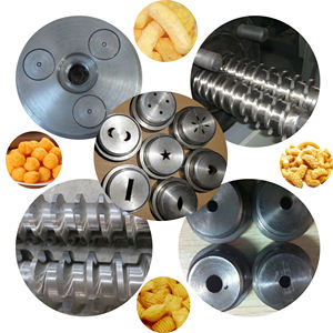 Peralatan ekstruder pembuat makanan ringan mangkuk Puffed sekrup ganda multifungsi garis pengolahan makanan ringan jagung - Product Image 2