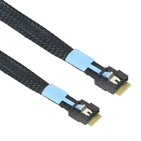 Cable adaptador de alta velocidad para ordenador, interfaz PCIe 4.0 SlimSAS SFF-8654 4i de 38 pines, cobre estañado, envoltura completa, inserción antidiagonal