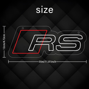 Enseigne au néon RS personnalisée 5V alimentée par USB Enseigne au néon pour voiture Luminosité réglable avec corps en plastique pour garage 4S Décoration de magasin - Product Image 2