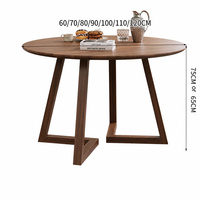 Table ronde en bois massif de style nordique, table à manger simple et moderne de style japonais, ensemble de chaises, table de réunion et table basse pour la maison