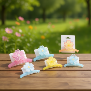 Pinzas para el Cabello con Diseño de Flor, 10 cm, Acrílicas, para Mujeres y Niñas, Accesorio de Moda - Product Image 2