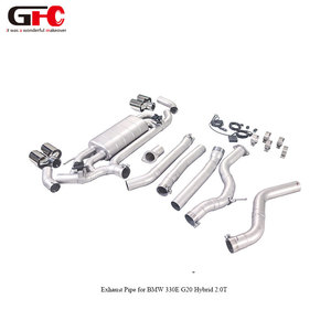 Escape OEM+ Valvetronic con acabado arenado para <span class=keywords><strong>BMW</strong></span> <span class=keywords><strong>330e</strong></span> <span class=keywords><strong>Hybrid</strong></span> G20 2.0T 2019-2026 con silenciador electrónico y puntas cuádruples cromadas - Product Image 1