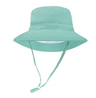Logo personnalisé UPF 50 + Protection solaire bébé bob chapeau à large bord garçon été bébé soleil chapeau plage pêcheur bébé bob chapeau