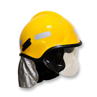Casque de pompier avec visière anti-buée transparente et protection de nuque aluminisée pour une utilisation en toute sécurité