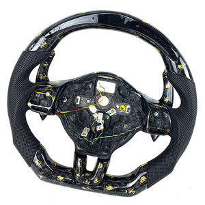 Volante de Fibra de Carbono Forjado con Copos de Oro Personalizado para <span class=keywords><strong>Volkswagen</strong></span> <span class=keywords><strong>Golf</strong></span> MK6 <span class=keywords><strong>GTI</strong></span> 2008 2009 2010 2011 <span class=keywords><strong>2012</strong></span> 2013 - Product Image 2
