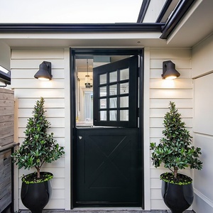 <span class=keywords><strong>Puerta</strong></span> <span class=keywords><strong>Holandesa</strong></span> <span class=keywords><strong>Exterior</strong></span> de Madera Maciza de Caoba con Media <span class=keywords><strong>Puerta</strong></span> de Vidrio, Resistente al Agua, Estilo Contemporáneo Personalizado de Waydoor para Entrada de Apartamento - Product Image 2