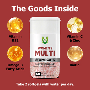 Complément multivitaminé quotidien pour femmes OEM Multi Omega 3 en gélules molles, soutient le système immunitaire et la santé cérébrale - Product Image 3