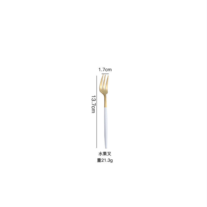 White/gold-fruit fork