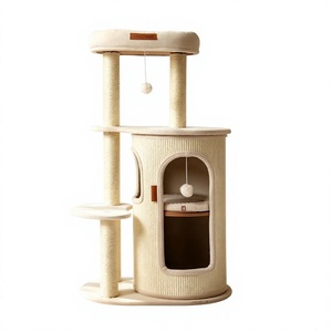 <span class=keywords><strong>Arbre</strong></span> à <span class=keywords><strong>chat</strong></span> compact multi-niveaux avec griffoir et lit gain de place en sisal - Product Image 4