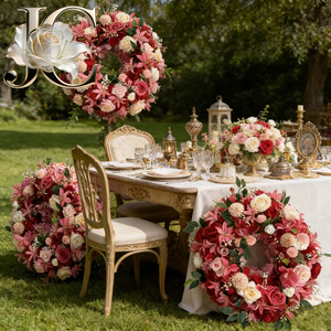 <span class=keywords><strong>Guirlande</strong></span> de fleurs artificielles <span class=keywords><strong>personnalisée</strong></span> JC, taille sur mesure pour les événements de mariage, de Noël, de Pâques et de remise de diplômes - Product Image 1
