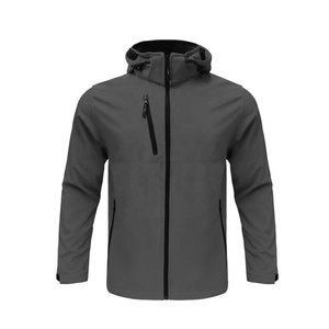 Vêtements en gros bon marché de Chine, <span class=keywords><strong>veste</strong></span> softshell décontractée unie imperméable et coupe-vent personnalisée pour hommes - Product Image 6