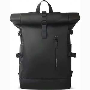 Free Sample Leather Large Capacity Laptop <b>Backpack</b> With Shockproof Inner Bag Business <b>Roll</b> <b>Top</b> <b>Backpack</b> Laptop Bag - Product Image 2