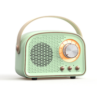 Mini Altavoz Portátil Inalámbrico Bluetooth con Diseño Retro de Moda, Radio FM, TF y AUX
