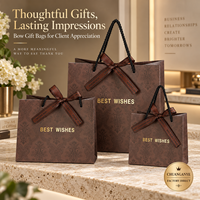Personnalisez vos cadeaux d'affaires avec des sacs cadeaux à nœud en ruban de qualité supérieure et logo personnalisé pour la reconnaissance des clients d'entreprise