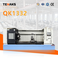 Torno de Roscar Horizontal CNC de un Solo Husillo TENAKS QK1332 de Alta Resistencia con Sistema de Control GSK para Procesamiento de Gran Diámetro