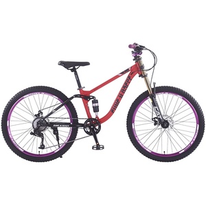 Vélo de Montagne <span class=keywords><strong>26</strong></span> Pouces 9 Vitesses en Acier Carbone Haute Résistance, Frein à Disque Hydraulique Double Suspension, Vente Directe Usine - Product Image 2