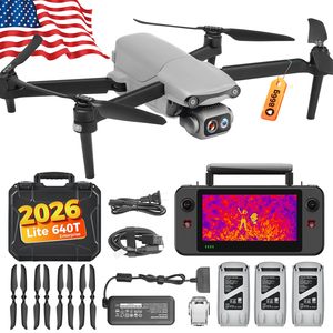 Autel Robotics EVO Lite 640T Enterprise Bundle 640x512 <b>Thermal</b> 1/2'' CMOS 48MP Visible <b>Camera</b> 1-16x Digital Zoom AI Target - Product Image 1