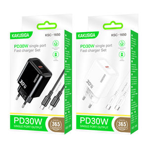 Kit de Cargador de Doble Puerto con Moldeado Personalizado Serie <span class=keywords><strong>JIAXIN</strong></span> KSC-1656 (Estándar Europeo) USB a Tipo-C - Product Image 6