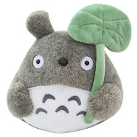 Poupée Totoro mignonne de style japonais populaire transfrontalier avec oreiller Totoro feuille de lotus, jouet en peluche, petit pendentif, vente en gros en stock