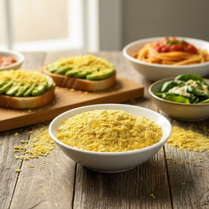 Levure nutritionnelle en flocons sans gluten, sans produits laitiers, riche en fibres, assaisonnement naturel pour la pâtisserie végétarienne - Product Image 1