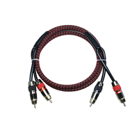 Câble RCA pour accessoires d'enceintes audio de voiture, 6 pieds, haute qualité, couleur transparente mate, prix de gros