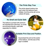 Pas Cher Gonflable Air Hélium Bleu Balon Impression Personnalisée Logo Personnalisé Globos Latex Ballon Ballon avec Logo Imprimé