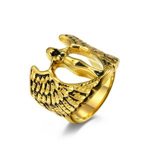 Anillo con forma de alas de diosa, único y superventas transfronterizo, anillo de acero de titanio, joyería hip-hop sexy de acero inoxidable con diseño de diosa. - Product Image 5