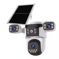 Nuevo diseño 9MP Tres lentes AI Smart Home Cámara IP de seguridad para exteriores Visión nocturna completa Alarma de detección de movimiento CMOS PTZ Cámara Wifi