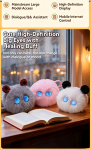 Robot Emo Intelligenti per Bambine, Giocattoli in Peluche Controllabili per Conversazione, Giocattoli Educativi Unisex per Neonati - Product Image 3