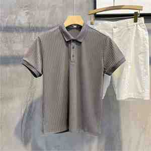 Chemise à manches longues avec col boutonné et logo personnalisé, en tissu polaire de coton respirant, vêtements décontractés pour hommes - Product Image 4