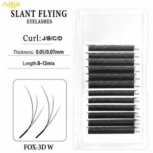 A-RIX Slant Fly Foxy W Shape 3/4/5D Lashes Wispy Premade Fan Eyelash Extension Volume Eyetail Elongation Effect Manga Cat Eye - Product Image 3